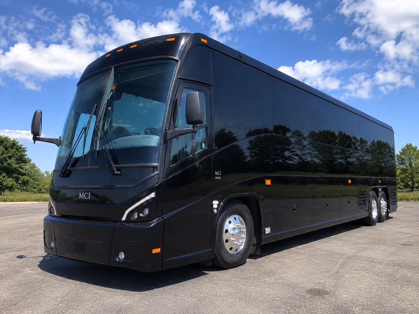 new bedford charter bus rental exterior