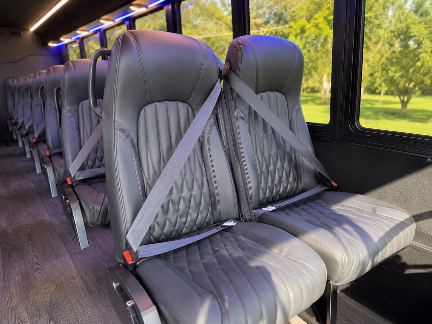 new bedford wedding transportation onboard seating